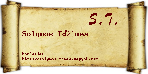 Solymos Tímea névjegykártya