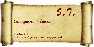 Solymos Tímea névjegykártya